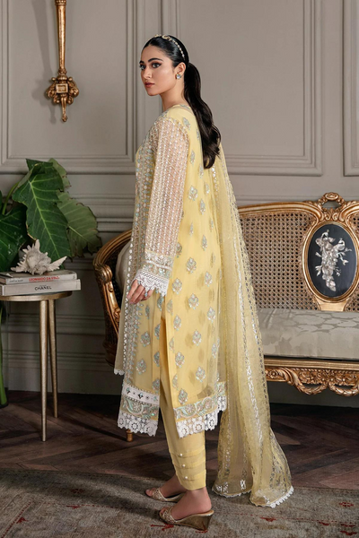EMBROIDERED KURTA WITH 'PANNI' DUPATTA SET by AMMARA KHAN VIOLA