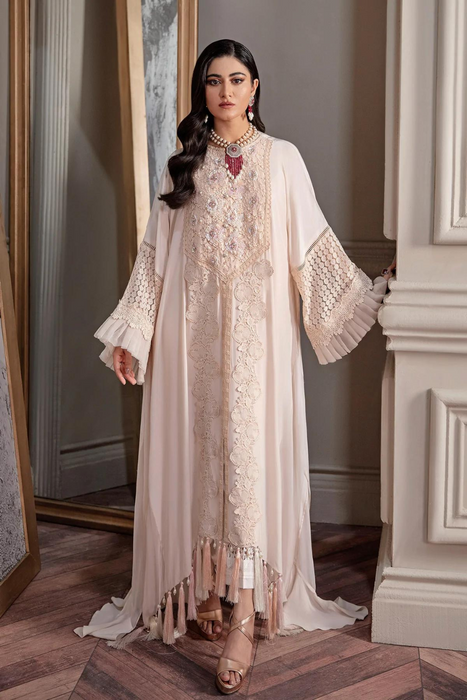 Nude Peach Summer Elegance Kaftan by Ammara Khan Viola