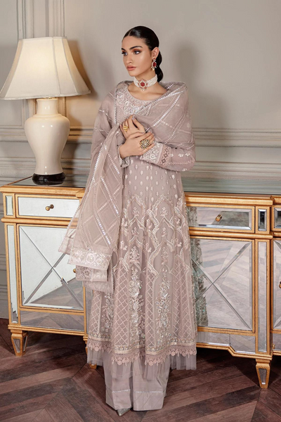 Lavender Long Kalidar by Ammara Khan Viola 