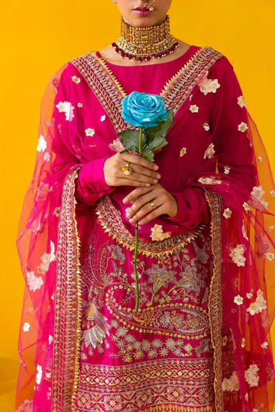 ZARA Chic Hot Pink Gharara Set