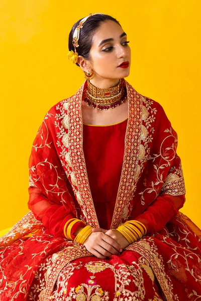 LAAL Elegant Maroon Pishwas Set 