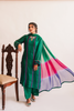 Enchanting Arzu Emerald Silk Ensemble | CARMIN