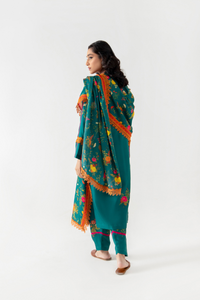 Stunning PARISA Cord Marina Ensemble with Floral Print | Bilal Garment