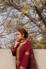 Elegant Maroon Festive Shahnaz Ensemble | CARMIN