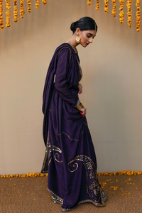 PURPLE SILK SAREE