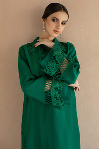 CLASSIC GREEN Co-ord Set by Deepak Perwani Raw Silk Edit 