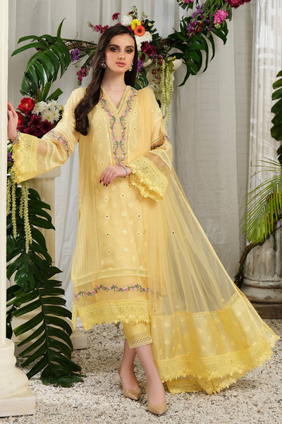 MIRROR LEMON ROSE WITH SLIP AND PANTS set 