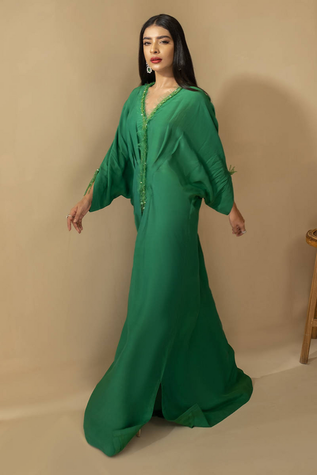 EMERALD KAFTAN BY Farida Hasan's Luxe Pret'22