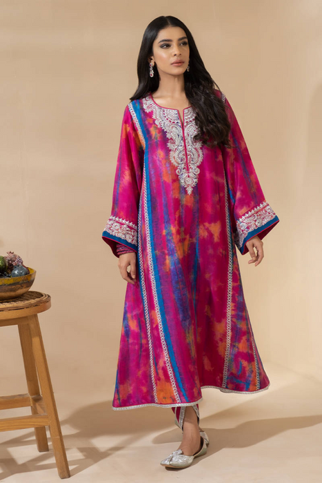 SILVER RAINBOW WITH SHALWAR  by Farida Hasan's Luxe Pret'22