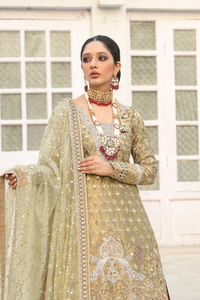 NOOR Aqua Green Organza gharara Ensemble by Faraz Abid Sheikh