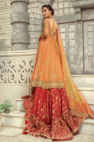 Coral Sunset Dress | FAIZA REHMAN | Bilal Garments