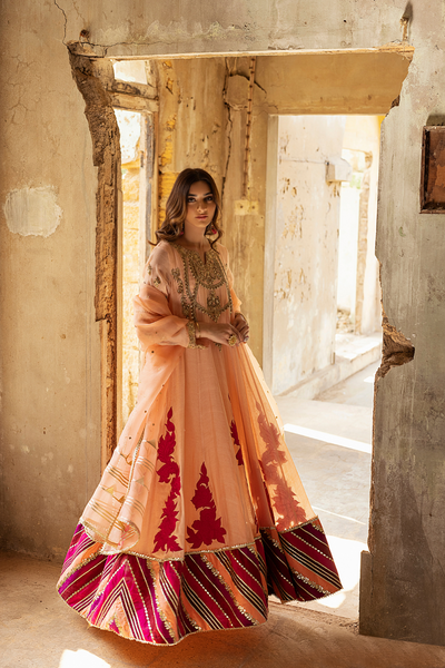 PRISTINE PEACH  Olive Green Ensemble | Faiza Rehman | Bilal Garment