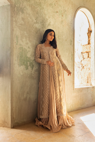 ROSY FLARE Red Kalidaar Ensemble | Faiza Rehman | Bilal Garment