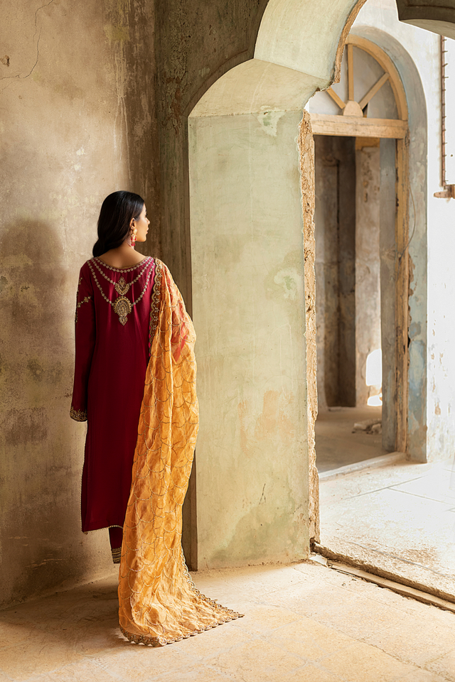 ROSETTA Light Beige Embroidered Ensemble | Faiza Rehman 