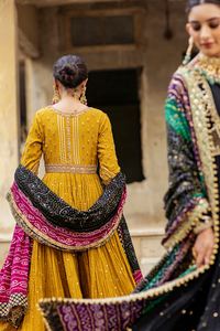 MUSTARD DE FETE Peshwas | Faiza Rehman | Bilal Garment