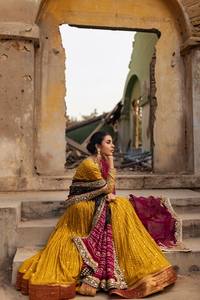 MUSTARD DE FETE Peshwas | Faiza Rehman | Bilal Garment