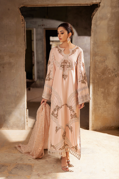 AURORA Mustard Crushed Peshwas | Faiza Rehman | Bilal Garment