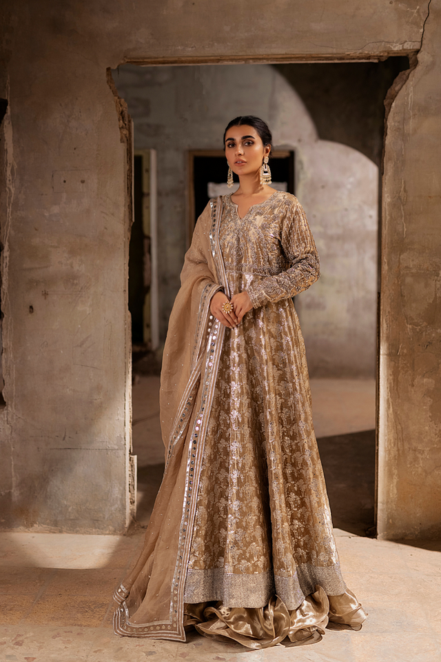 DORE Blush Pink Zardozi Ensemble | Faiza Rehman | Bilal Garment