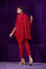 ARIANNA Red Handworked Raw Silk Top | Faiza Rehman