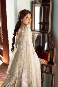 MINHA  Cream Embellished  gharara Set