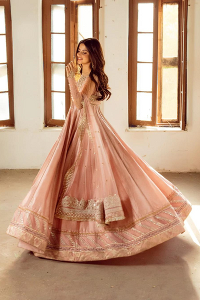 NAZMIN Pink Kalidaar Set 