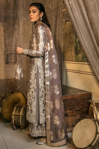 Glistening NEESA Burnished Gold Kameez and Culottes | Faiza Saqlain