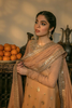 Divine FARIBA Peach Chiffon Kameez Set | Faiza Saqlain