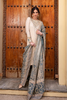 TALIA White kurta with gunmetal blue dupatta set 