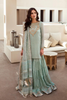 SEFANA mint blue gharara set by Faiza Saqlain's Noor-e-Chashm 