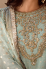 SEFANA mint blue gharara set by Faiza Saqlain's Noor-e-Chashm 