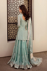 SEFANA mint blue gharara set by Faiza Saqlain's Noor-e-Chashm 