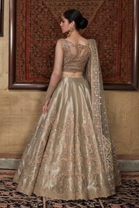 Elegant Ivory DELAL Embroidered Lehnga Choli | Faiza Saqlain