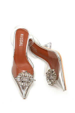 Aysa Transparent Bow Heel