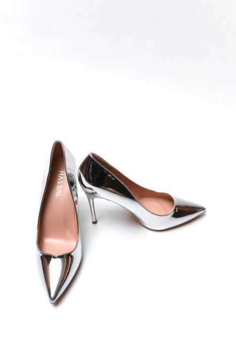 Silver Court Heels