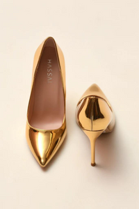 Gold Court Heels