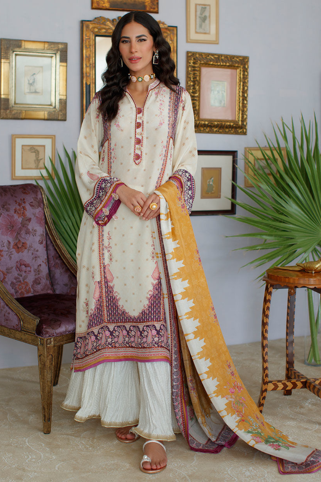 GUL MARORI SHIRT AND DUPATTA - second image