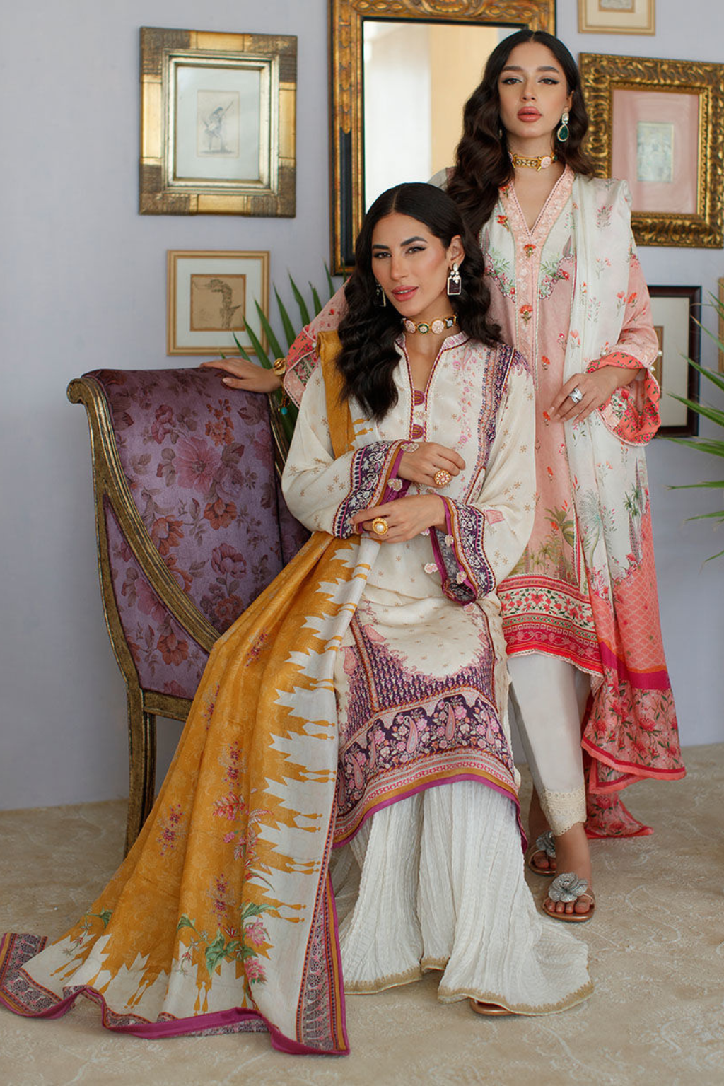 MYZA IVORY SHIRT AND DUPATTA - second image