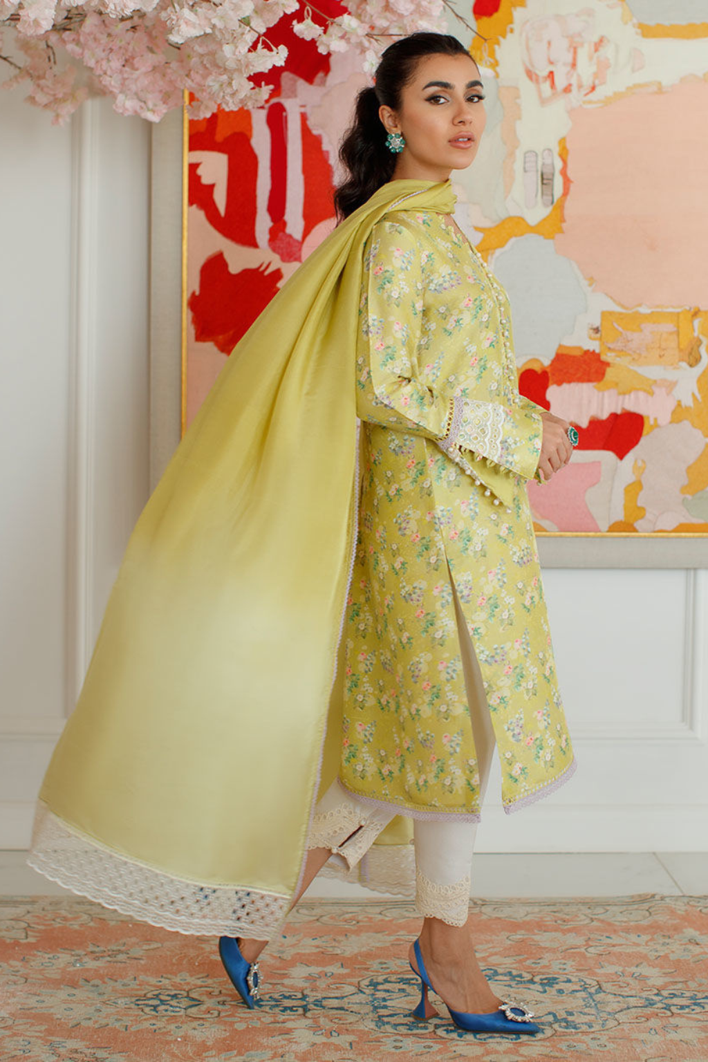 EDEN KIWI SHIRT AND DUPATTA - second image