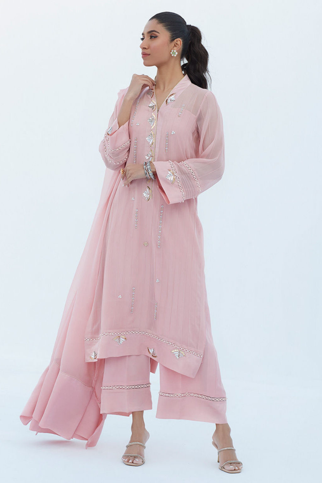 BERNA BLUSH SHIRT AND DUPATTA - second image