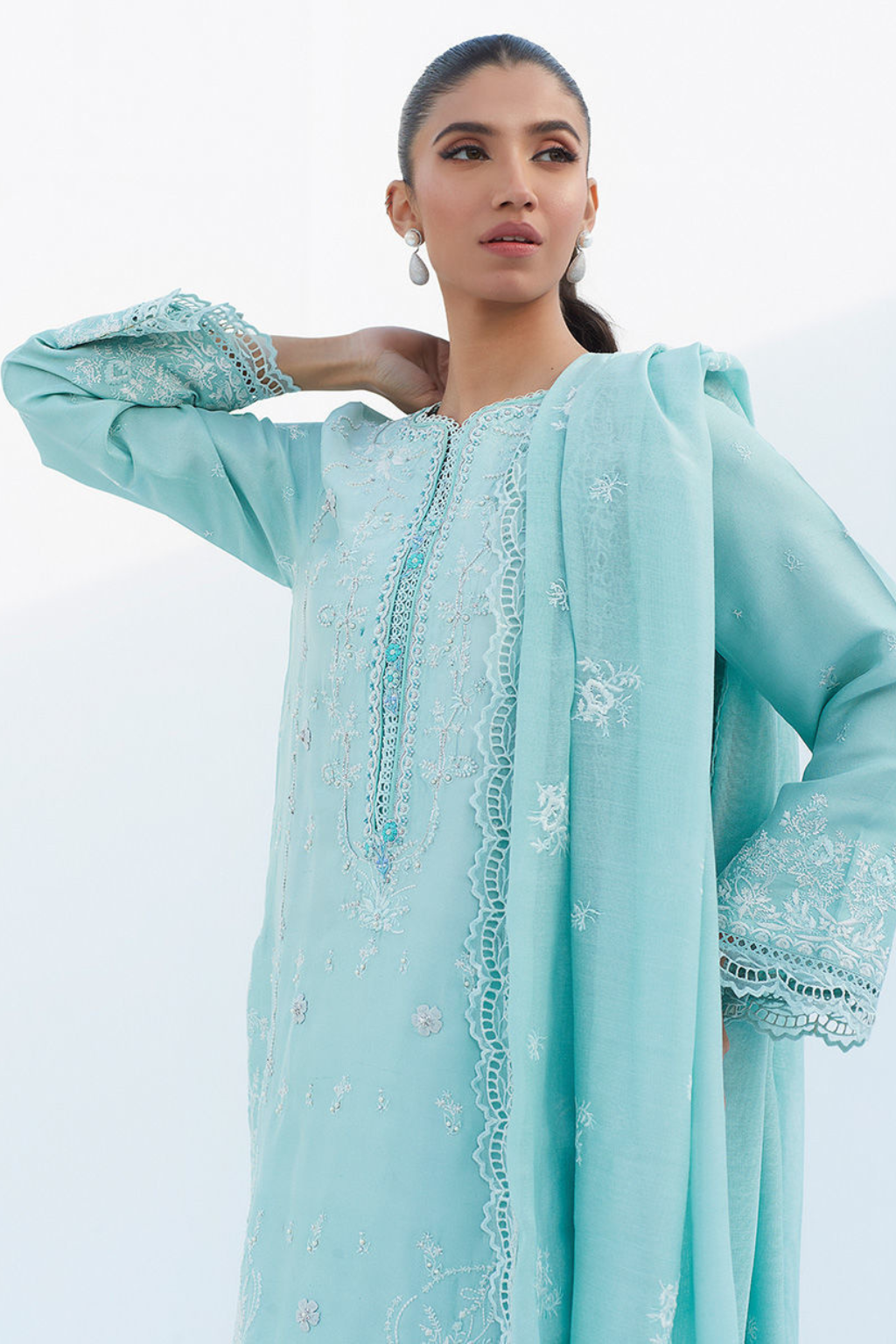 ARIZONA AQUA SHIRT AND DUPATTA - second image