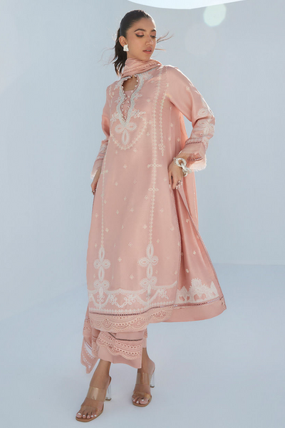 ERICA APRICOT SHIRT AND DUPATTA from Farah Talib Aziz's LEA Spring'23