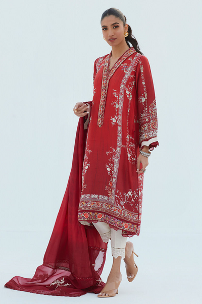 RIE CRIMSON SHIRT AND DUPATTA  from Farah Talib Aziz's LEA Spring'23