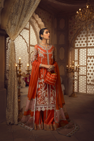 NOORJEHAN Unstitched Organza Collection by Haute Form AMBER 