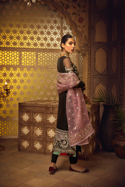 NAUBAHAR ORGANZA SUIT by Haute Form AMBER