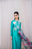 IRIS Embellished Thai Silk Kaftan Dress