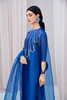 MARILYN Hand Embellished Cobalt Blue Tissue Silk Kaftan