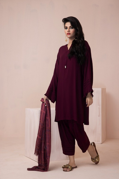 TEXTURED BOX CUT TUNIC -2PC