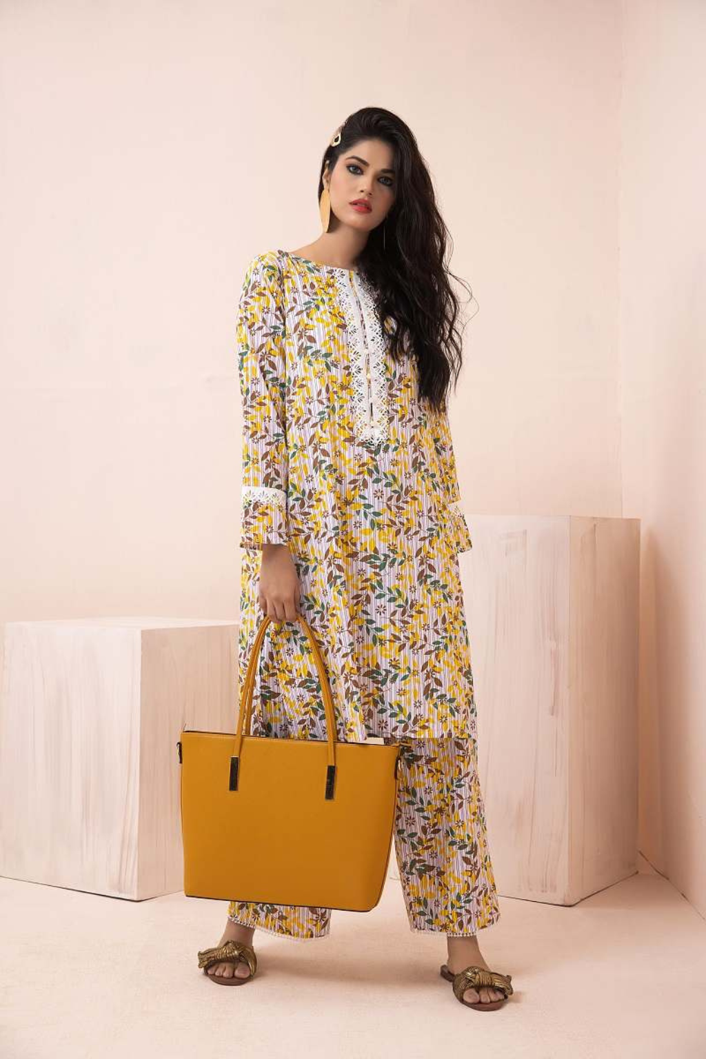 STRIPED FLORAL 2 PIECE