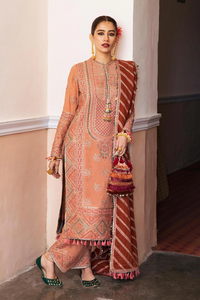 DEEP peach & brown kurta set 