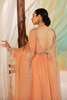 TABIR Peach Embellished Neckline Chanderi Peshwas Set